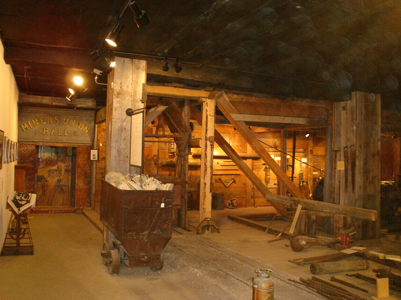 Mining exhibit at the Granite County Museum